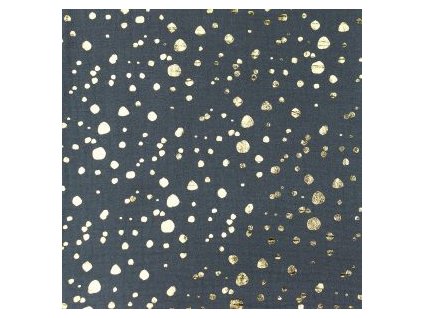 levin felin vankúš oválny balón mušelín farba:Zlaté bodky na tmavosivej