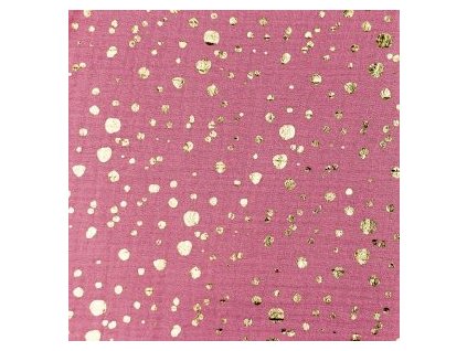 levin felin vankúš oválny balón mušelín farba:Zlaté bodky na tmavostaroružovom