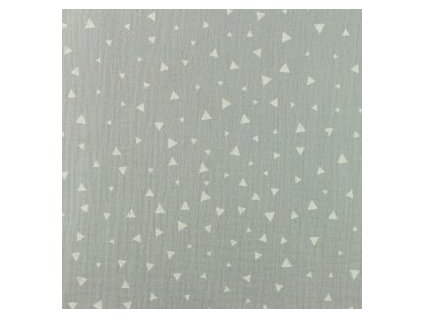 levin felin vankúš srdce mušelínové farba:Biele trojuholníčky na svetlosivom