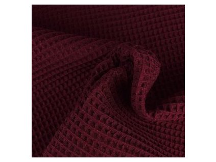 levin felin pletený mantinel vafle rastúci k hranatej postieľke 120x60 (220 cm + 100 cm) farba:bordová