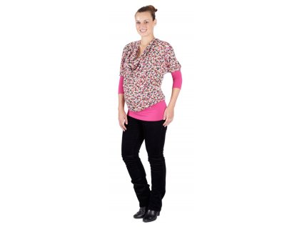 Tehotenské tričko Rialto Rivera Ružová bodka 0257 Dámská velikost: 40