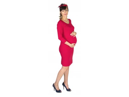 Tehotenské šaty Rialto Lunna červené 0441 Dámská veľkosť: 34