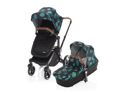 SET Podvozek Evoque + Farebný set ku kočárku Evoque, B/BR_Jungle