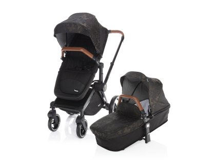 SET Podvozek Evoque + Farebný set ku kočárku Evoque, B/BR_Butterfly