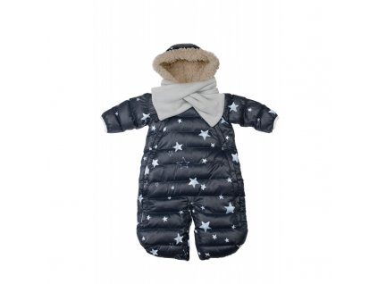 7AM Enfant Doudoune overal so šálom Print Black Stars,  L