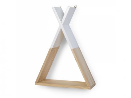 Polica na stenu Tipi Natural White