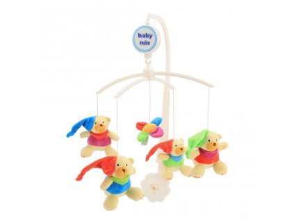 Kolotoč nad postieľku Baby Mix Medvedíky s čiapočkami - 14306