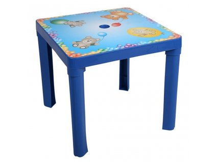 Detský záhradný nábytok - Plastový stôl modrý - 19943