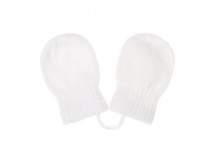 Detské zimné rukavičky New Baby bielé, 56 (0-3m) - 26015