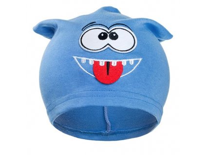 Jesenná detská čiapočka New Baby smejko bledo modrá, 110 (4-5r) - 26801