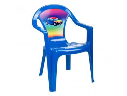 Detský záhradný nábytok - Plastová stolička modrá - 26909