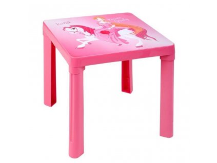 Detský záhradný nábytok - Plastový stôl ružový - 26914