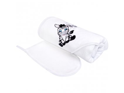 Luxusná detská osuška New Baby Zebra 90x90cm biela - 27207