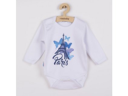 Dojčenské body s dlhým rukávom New Baby Towns modré, 62 (3-6m) - 28560