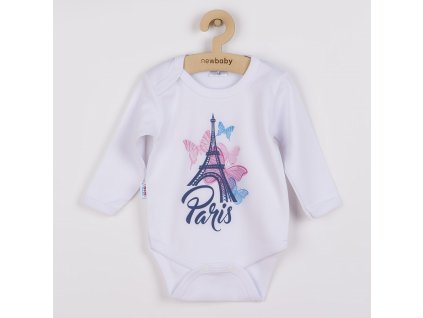 Dojčenské body s dlhým rukávom New Baby Towns ružové, 74 (6-9m) - 28565