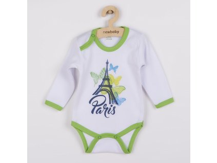 Dojčenské body s dlhým rukávom New Baby Towns zelené, 74 (6-9m) - 28567