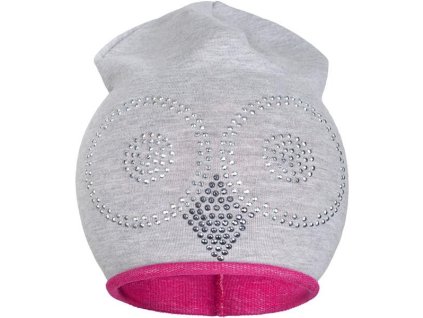 Jarná čiapočka New Baby sova sivo-ružová, 86/92 - 30532