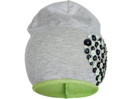 Jarná čiapočka New Baby srdiečko sivo-zelená, 86/92 - 30540
