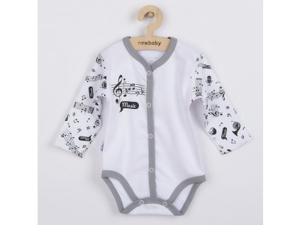 Dojčenské body celorozopínacie New Baby Music, 56 (0-3m) - 32041