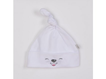 Bavlnená dojčenská čiapočka Bobas Fashion Lucky biela, 62 (3-6m) - 34520
