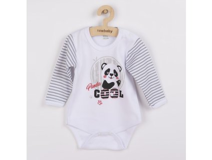 Dojčenské body s dlhým rukávom New Baby Panda, 86 (12-18m) - 35690