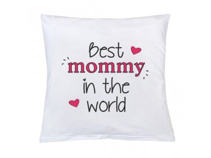 Vankúš s potlačou New Baby Best mommy 40x40 cm - 36883