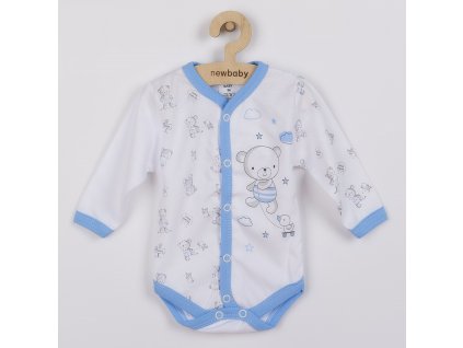 Dojčenské celorozopínacie body New Baby Bears modré, 50 - 36887