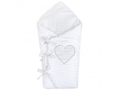 Luxusná šnurovacia Zavinovačka z Minky New Baby biela 75x75 cm - 37300