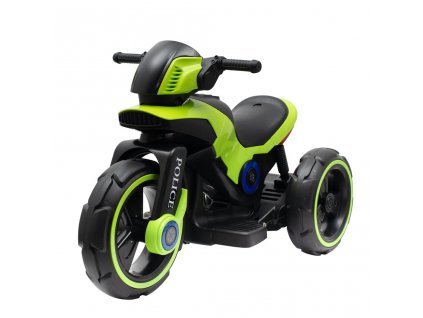 Detská elektrická motorka Baby Mix POLICE zelená - 38056