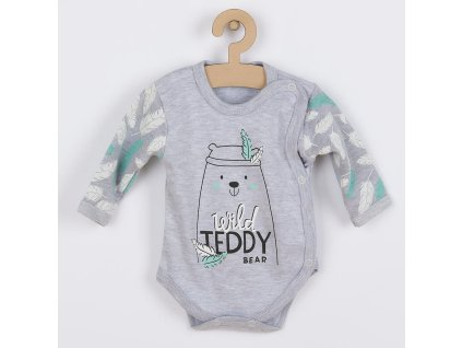 Dojčenské body s bočným zapínaním New Baby Wild Teddy, 50 - 38153