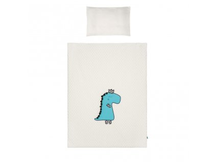 6-dielne posteľné obliečky Belisima Dino 3D 100x135 smotanovo-tyrkysové - 38420