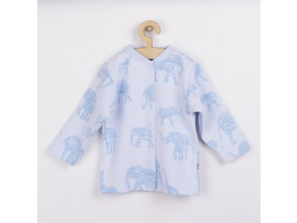 Dojčenský kabátik Baby Service Slony modrý, 68 (4-6m) - 40480