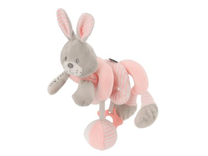 Hračka na postieľku Špirála Baby Mix králik rúžový - 40871