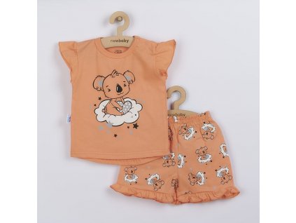 Detské letné pyžamko New Baby Dream lososové, 62 (3-6m) - 42818