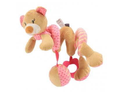 Hračka na postieľku Špirála Baby Mix medvedík ružový - 43477