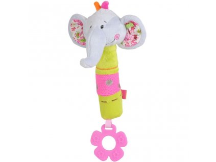 Plyšová pískacia hračka s hryzátkom Baby Ono sloník - 43682
