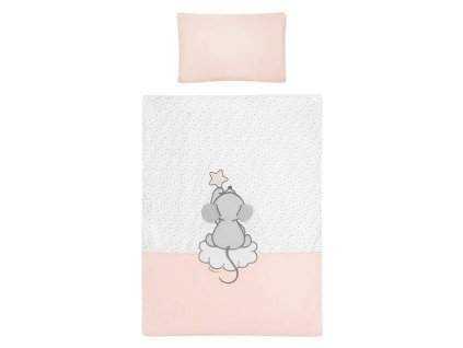 6-dielne posteľné obliečky Belisima Cute Mouse 100x135 ružové - 45870