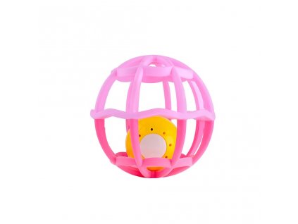 Interaktívna svietiaca a hrajúca hrkálka Balónik Baby Mix ružová - 46285