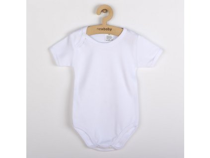 Luxusné bavlnené body krátky rukáv New Baby - biele, 62 (3-6m) - 46361