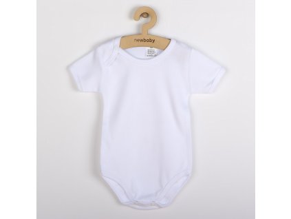 Luxusné bavlnené body krátky rukáv New Baby - biele, 68 (4-6m) - 46362