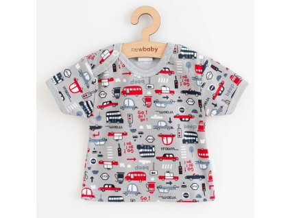Dojčenské bavlnené tričko s krátkym rukávom New Baby Go!go!go!, 62 (3-6m) - 50464