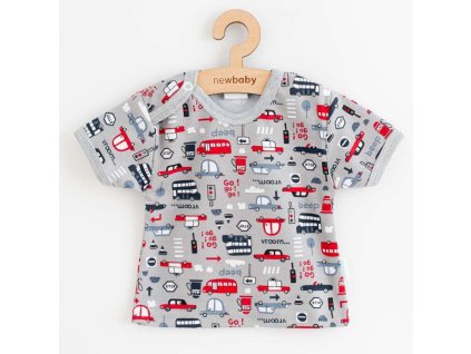 Dojčenské bavlnené tričko s krátkym rukávom New Baby Go!go!go!, 68 (4-6m) - 50465