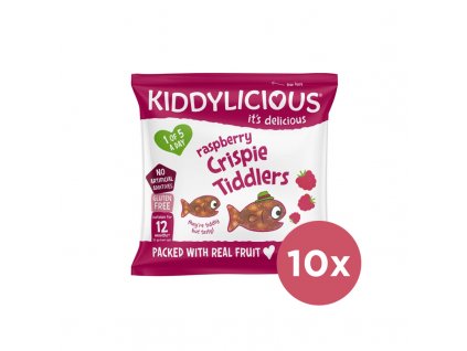 10x KIDDYLICIOUS Chrumkavé malinové rybičky