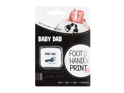 BABY DAB Farba na detské odtlačky - šedá
