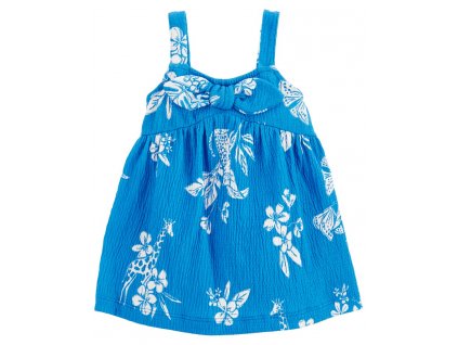 CARTER'S Šaty Blue Floral dievča 18m