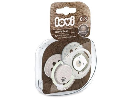 LOVI Cumlík silikónový symetrický dynamický Buddy Bear 0-2m 2ks