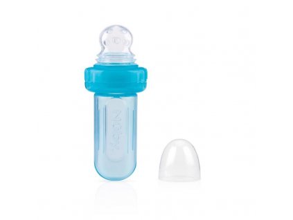 NUBY Kŕmitko silikónové Easy squeezy feeder 6 m+, modrá