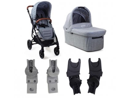 VALCO BABY Kočík kombinovaný Trend 4 Ultra Grey Marle vrátane adaptérov k autosedačke