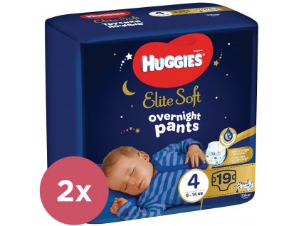 2x HUGGIES® Elite Soft Pants OVN Nohavičky plienkové jednorazové 4 (9-14 kg) 19 ks