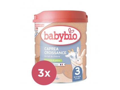3x BABYBIO CAPREA 3 kozie dojčenské mlieko 800 g